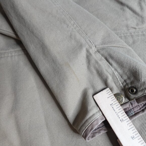 Vintage Columbia Jacket Large Beige Chore Barn Shooting Shoulders Game Pocket - Picture 14 of 16